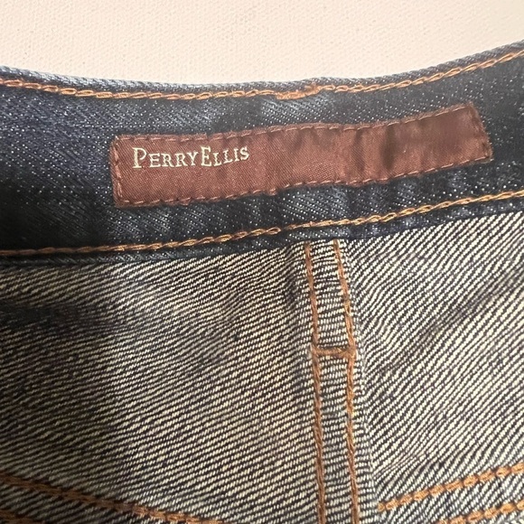 Perry Ellis Mens Jeans Premium Denim 36x32 Straight Classic Leg Dark Wash (C1) - Picture 4 of 8